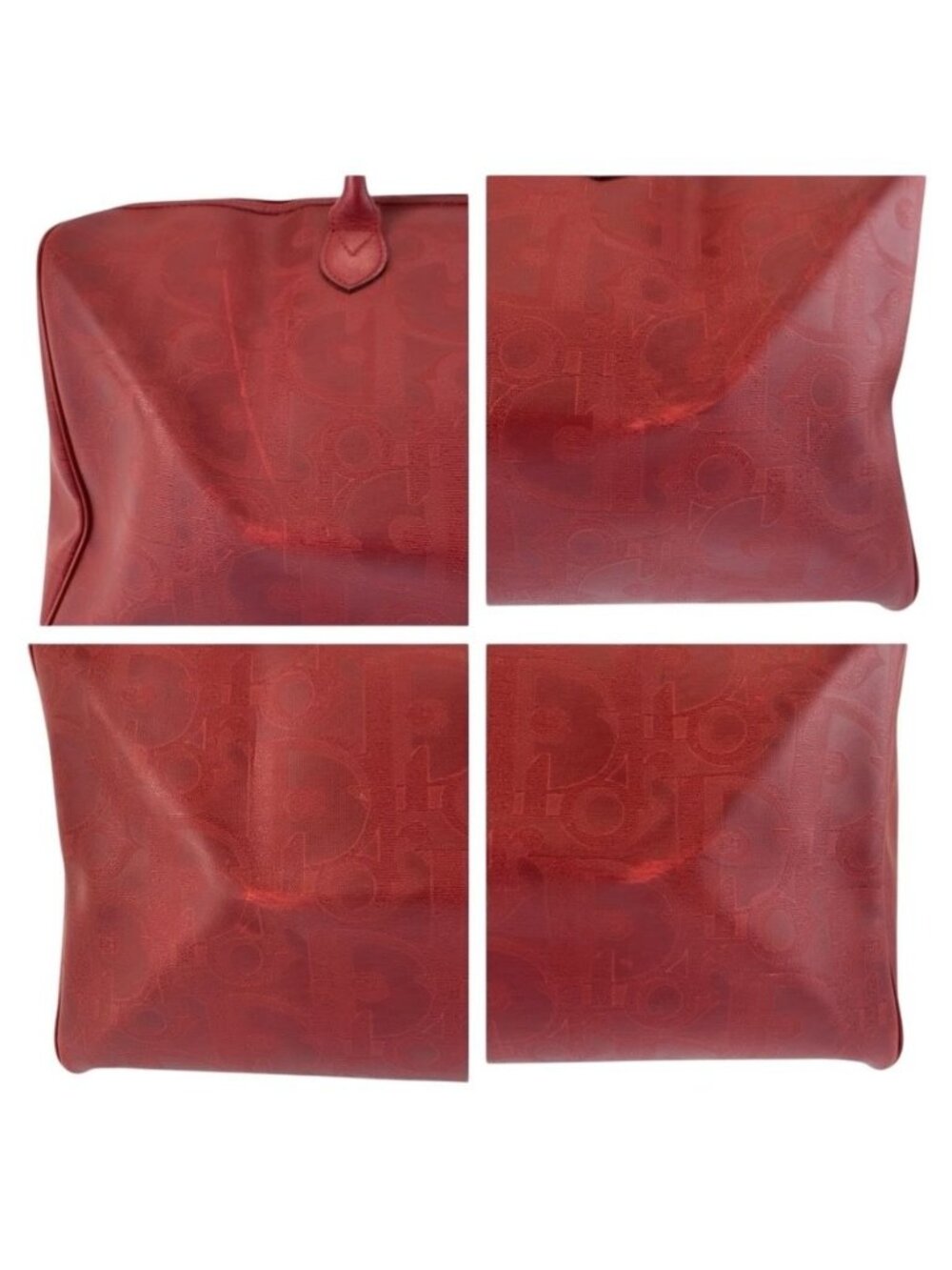 Dior Vintage Trotter Red Boston Bag 2-Way - Picture 5 of 9